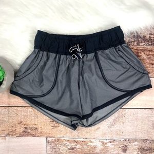 lululemon athletica Gray and Black Women Shorts